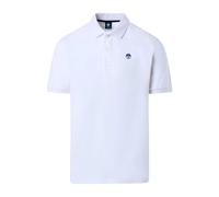 North Sails - Polo in cotone organico con logo in feltro - - Tops - Uomo - Bianco - XL
