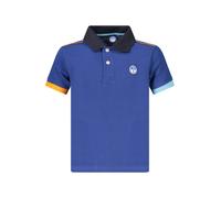 NORTH SAILS Polo Bambino in piqué di Cotone Bio con Profili a Contrasto