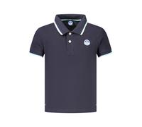 NORTH SAILS Polo Bambino in piqué di Cotone Organico con Dettagli a Righe