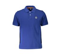 North Sails Blue Cotton Men Polo - M