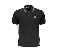North Sails, ,Tops ,Uomo ,Nero ,S Polo nero in cotone con maniche corte