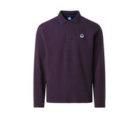 NORTH SAILS Polo Uomo a Maniche Lunghe in piqué di Cotone Organico con Patch Logo