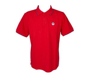 NORTH SAILS Polo Uomo Maglia Manica Corta con Colletto e Bottoni con Logo Ricamato e Stampato Dietro Il Colletto Articolo 692452, 0230 Rosso/Red, IT 4XL - EU 3XL - USA 3XL