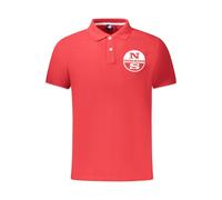 North Sails Red Cotton Men Polo Shirt - M