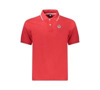 North Sails Red Cotton Men Polo Shirt - S