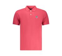 North Sails Red Cotton Men Polo Shirt - S