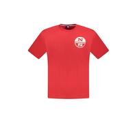 North Sails Red Cotton Men T-Shirt - S