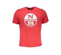 North Sails Red Cotton Men T-Shirt - S