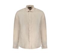 North Sails, ,Shirts ,Uomo ,Beige ,L Camicia in Lino Beige con Colletto Italiano