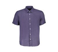 North Sails, ,Shirts ,Uomo ,Blu ,M Camicia in lino blu con maniche corte