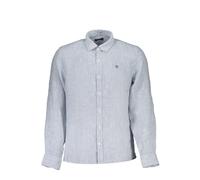 North Sails, ,Shirts ,Uomo ,Blu ,S Camicia a Righe Blu con Colletto Francese