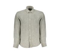 North Sails, ,Shirts ,Uomo ,Grigio ,M Camicia in lino grigio con colletto italiano