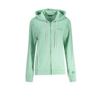 North Sails, ,Sweatshirts & Hoodies ,Donna ,Verde ,S Felpa con Cappuccio Goffrata con Chiusura a Zip