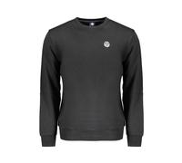 North Sails, ,Sweatshirts & Hoodies ,Uomo ,Nero ,M Felpa in Cotone Nera con Logo Applicato