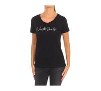 North Sails - T-shirt a manica corta con collo a costine - - Tops - Donna - Nero - M