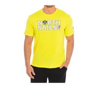North Sails - T-shirt a Manica Corta con Collo a Costine - - Tops - Uomo - Giallo - L