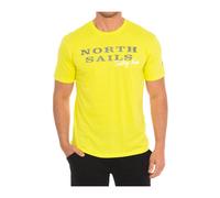 North Sails - T-shirt a Manica Corta con Finitura a Coste - - Tops - Uomo - Giallo - M
