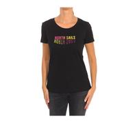 North Sails - T-shirt a manica corta con scollo a costine - - Tops - Donna - Nero - L