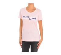 North Sails - T-shirt a manica corta con scollo a costine - - Tops - Donna - Rosa - L
