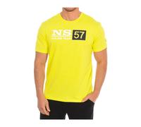 North Sails - T-shirt a Maniche Corte con Finitura a Costine - - Tops - Uomo - Giallo - XL