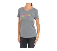North Sails - T-shirt a Maniche Corte con Scollo a Costine - - Tops - Donna - Grigio - M
