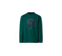 NORTH SAILS T-Shirt Bambino a Maniche Lunghe in Jersey di Cotone Organico con Maxi Logo