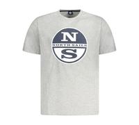 North Sails - T-shirt in cotone con scollo a giro - - Tops - Uomo - Grigio - L