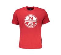 North Sails - T-shirt in cotone rosso con stampa logo - - Tops - Uomo - Rosso - M