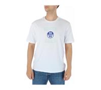 North Sails - T-Shirt in Cotone Stampato con Girocollo - - Tops - Uomo - Bianco - M