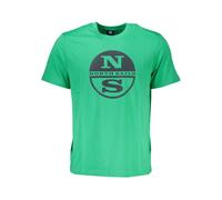 North Sails - T-shirt in cotone verde con stampa logo - - Tops - Uomo - Verde - XL