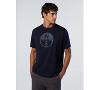 North Sails T-shirt maglia maglietta BIG LOGO cotone BIO navy blu 693009