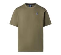 North Sails T-shirt maglia maglietta logo bollo Cotone Verde Militare 692970 0421