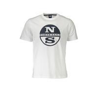 North Sails, ,Tops ,Uomo ,Bianco ,2XL T-shirt da uomo con stampa moderna