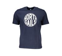 North Sails, ,Tops ,Uomo ,Blu ,S T-shirt con logo stampato