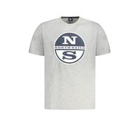 North Sails, ,Tops ,Uomo ,Grigio ,L T-shirt in cotone con scollo a giro