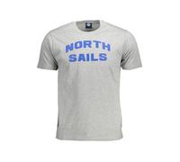 North Sails - Cotton T-Shirt - - Tops - Uomo - Grigio - XL