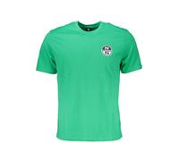 North Sails - T-shirt in cotone verde con stampa logo - - Tops - Uomo - Verde - XL