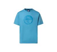 NORTH SAILS T-Shirt Uomo a Maniche Lunghe in Jersey di Cotone Organico con Maxi Logo