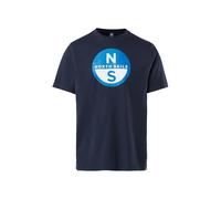 T-shirt con grande logo stampato North Sails Basic Bleu L