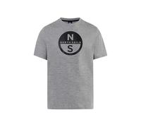 NORTH SAILS T-Shirt Uomo ML in Jersey di Cotone Bio con Maxi Logo