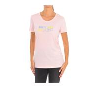 North Sails, ,Tops ,Donna ,Rosa ,S T-shirt a manica corta con collo a costine