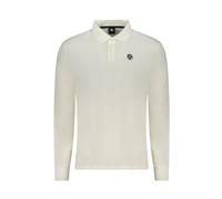 North Sails, ,Tops ,Uomo ,Bianco ,L Polo in Cotone Bianco a Maniche Lunghe