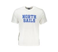 North Sails, ,Tops ,Uomo ,Bianco ,S Magliette Bianca in Cotone con Stampa Logo