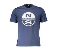 North Sails, ,Tops ,Uomo ,Blu ,M Tee Logo Blu Cotone Casual Wear
