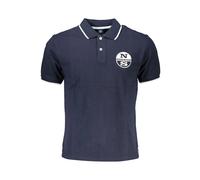 North Sails, ,Tops ,Uomo ,Blu ,S Polo in Cotone Blu con Maniche Corte