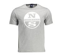 North Sails, ,Tops ,Uomo ,Grigio ,L T-shirt casual con scollo rotondo elevato