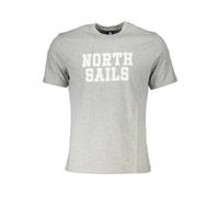 North Sails, ,Tops ,Uomo ,Grigio ,S Magliette in Cotone Grigio con Stampa Logo