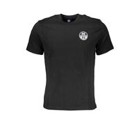 North Sails, ,Tops ,Uomo ,Nero ,S Magliette Nera in Cotone con Stampa Logo