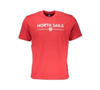North Sails, ,Tops ,Uomo ,Rosso ,2XL T-Shirt in Cotone Rosso con Girocollo
