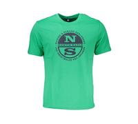 North Sails, ,Tops ,Uomo ,Verde ,XL T-shirt in cotone verde con logo stampato
